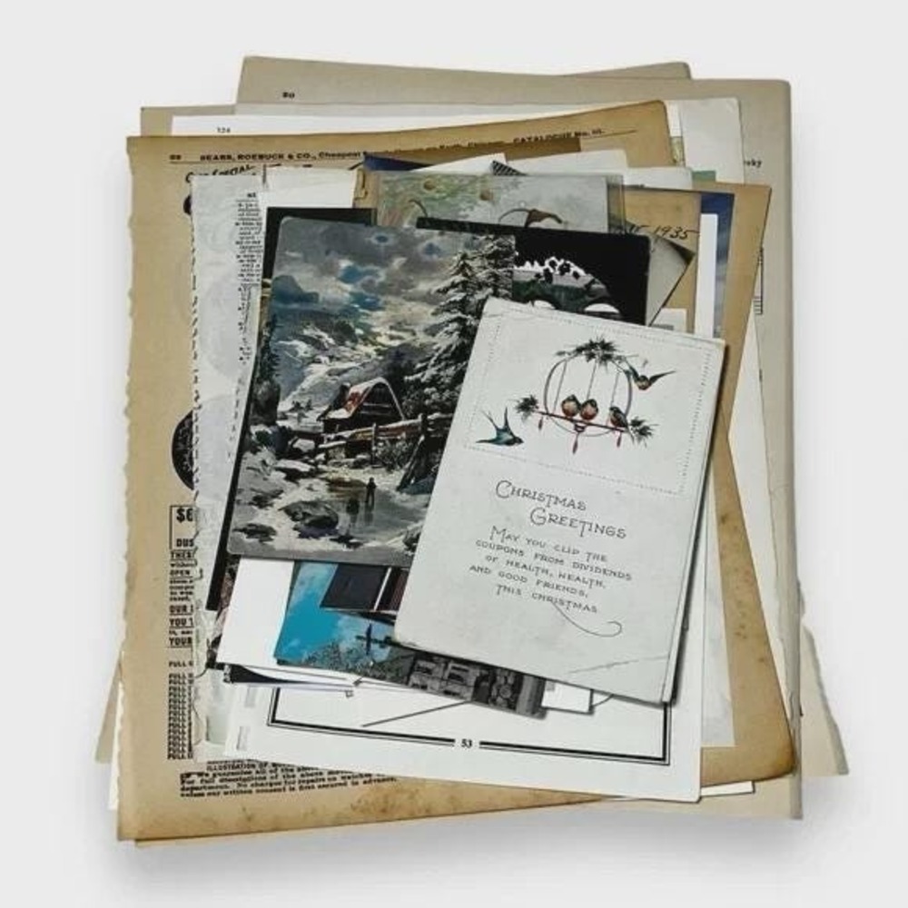 50+ piece Ephemera Lot 49 Collage Crafting Junk Journals Scrapbooking